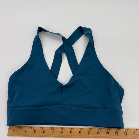 PRANA Layna Yoga Gym Sports Bra Size S Blue Light Support Pullover - Picture 4 of 5